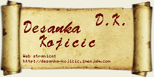 Desanka Kojičić vizit kartica